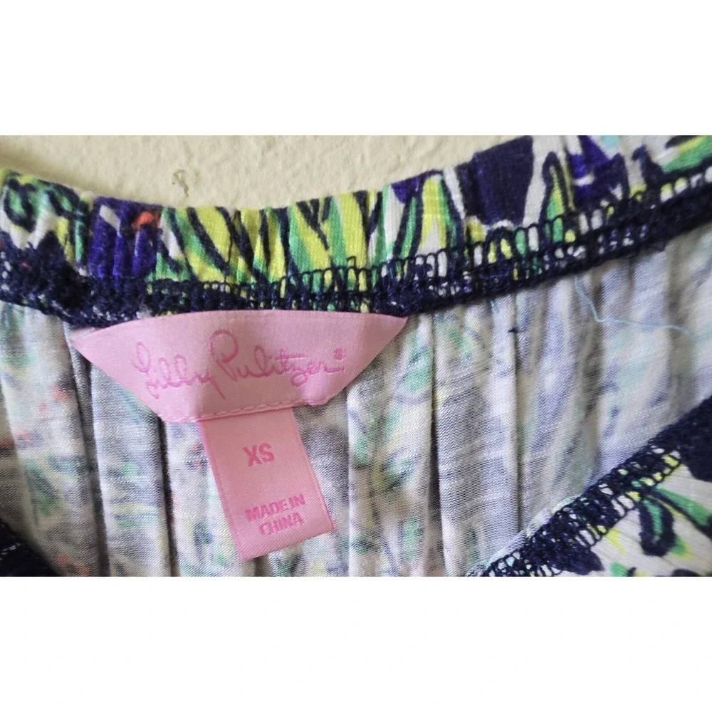 Lilly Pulitzer Floral Sun Dress XS Strapless Pink Preppy‎ Resort Wear - Picture 3 of 6